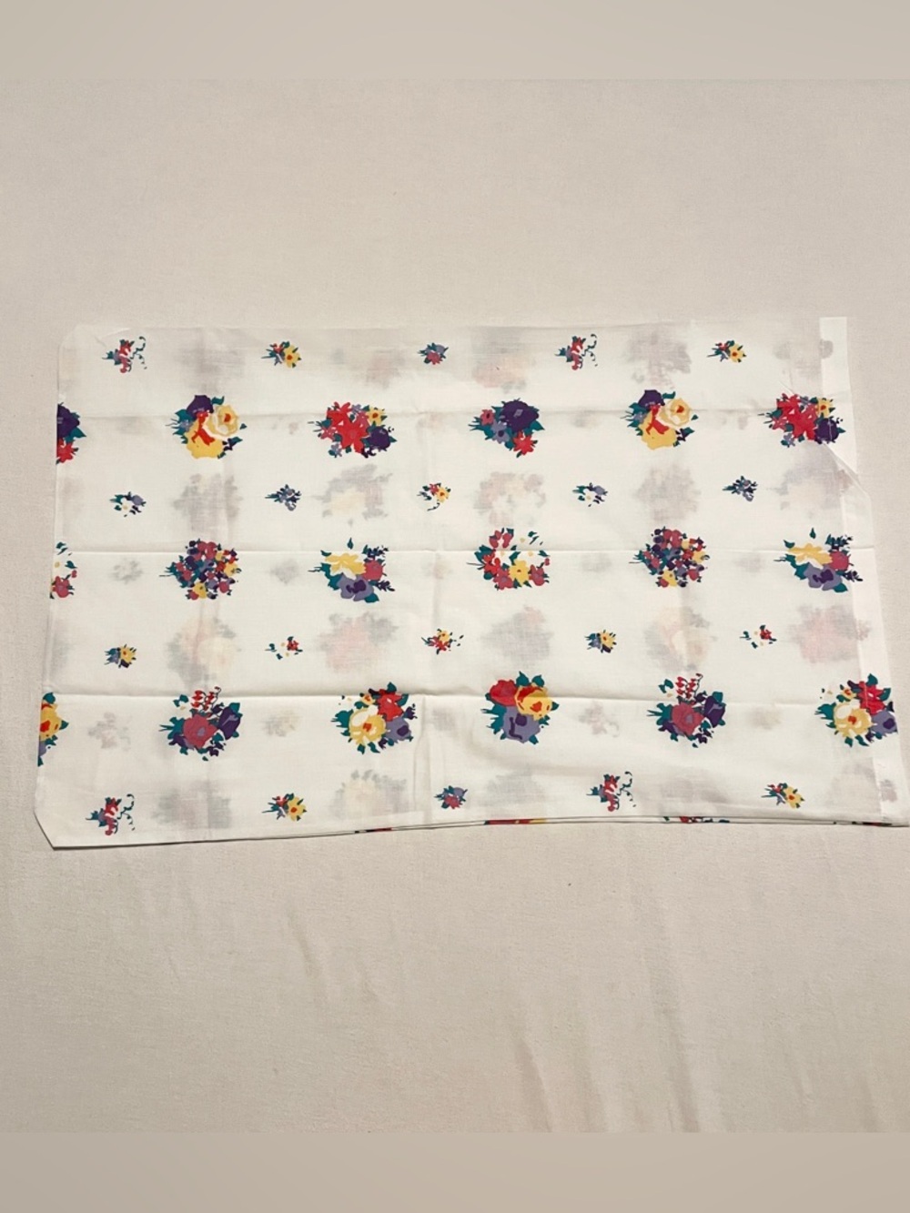 Vintage C.S. Brooks Canada Floral Pillowcase Standard Cottagecore Texmade